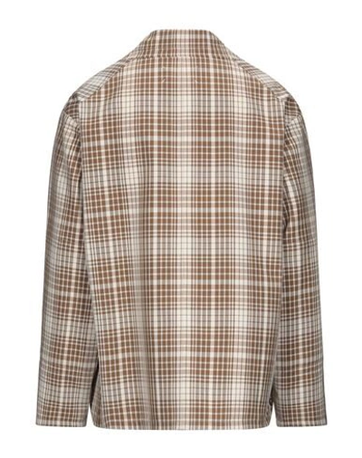 Shop Maison Margiela Man Suit Jacket Beige Size 38 Cotton, Polyester