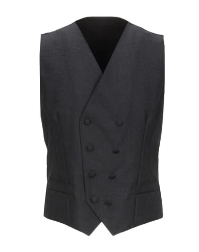 Shop Dolce & Gabbana Vests In Steel Grey