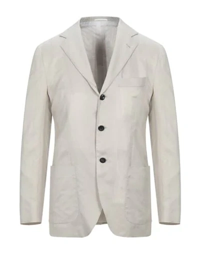 Shop Kiton Suit Jackets In Light Grey