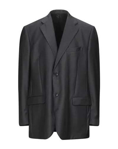 Shop Lubiam Suit Jackets In Lead