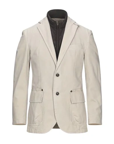 Shop Lubiam Suit Jackets In Beige