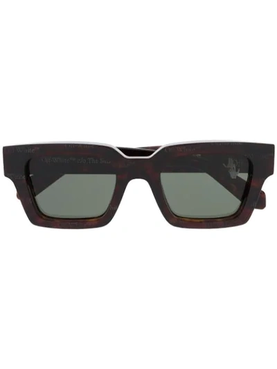 Shop Off-white Omri008f20pla0016003 Square-frame Sunglasses In Black