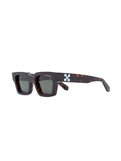 Shop Off-white Omri008f20pla0016003 Square-frame Sunglasses In Black