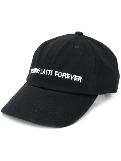 Shop Nasaseasons Nothing Lasts Forever Embroidery Baseball Cap In Black