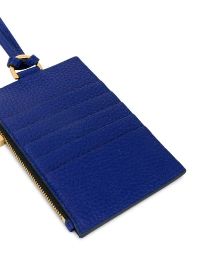 Shop Versace Pop Medusa Neck-strap Cardholder In Blue