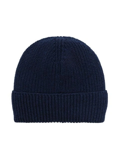 Shop Canada Goose Arctic Disc Ribbed-knit Beanie In Blue