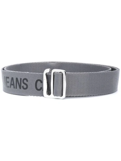 Shop Calvin Klein Jeans Est.1978 Offduty Logo Tape Belt In Grey