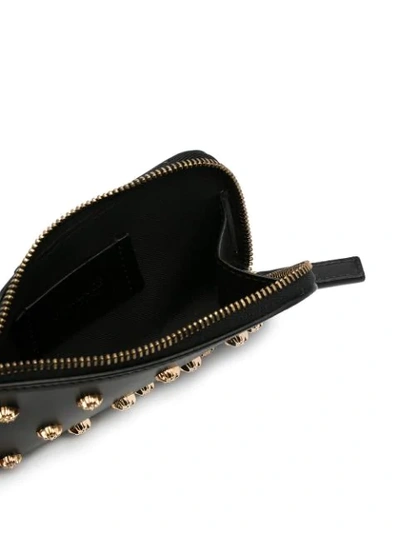 Shop Versace Medusa Stud Zipped Wallet In Black