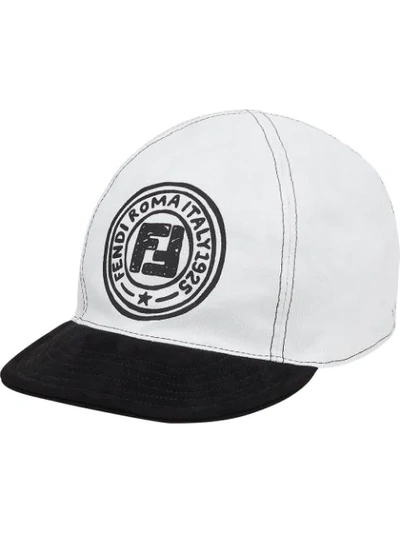 Shop Fendi Reversible Logo-print Baseball Cap In White