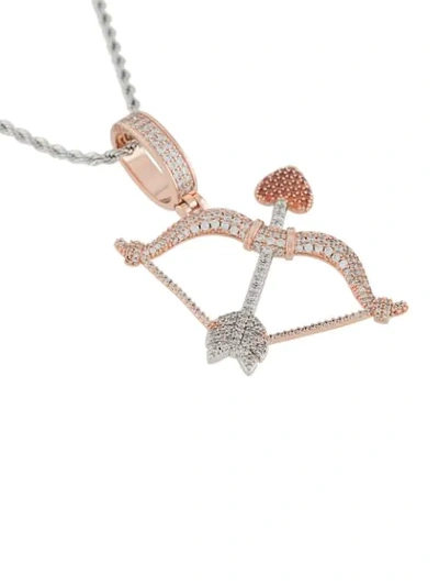 Shop Darkai Cupid's Bow Pendant Necklace In Silver