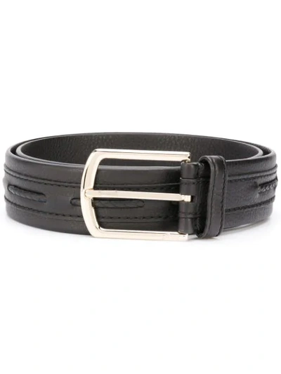 Shop Brioni Woven-detail Belt In Black