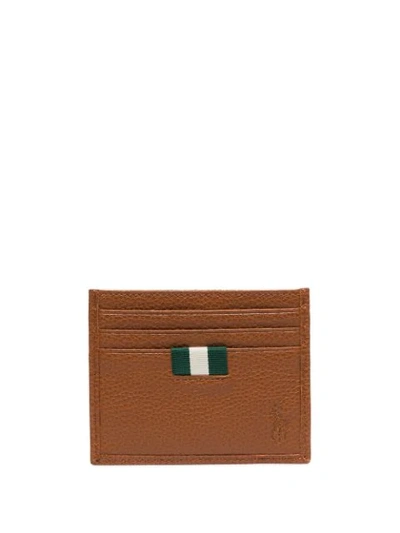 Shop Polo Ralph Lauren Logo Plaque Cardholder In Brown