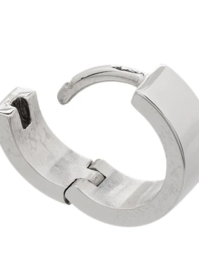 Le Gramme 18k White Gold La 1.9g Polished Ribbon Hoop Earring In Silver