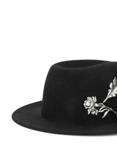Shop Ann Demeulemeester Felted Fedora Hat In Black