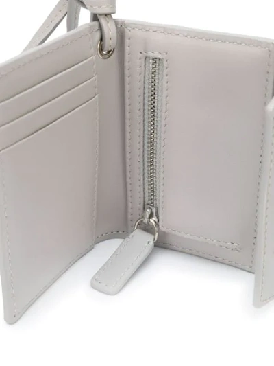 Shop Jacquemus Logo Lettering Strap Cardholder In Grey