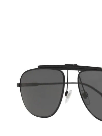 Shop Burberry Pilot-frame Sunglasses In Black