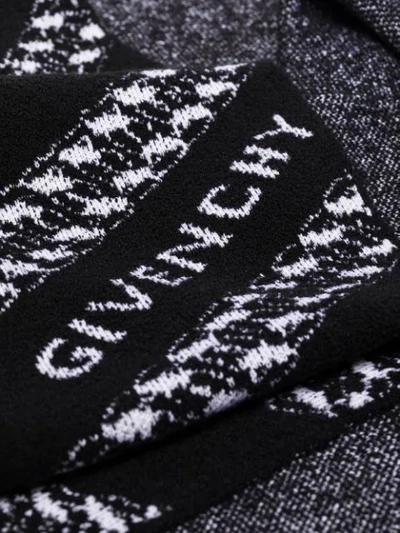 Shop Givenchy Logo-print Wool Scarf In Black