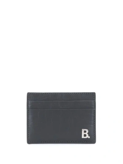 Shop Balenciaga B Cardholder In Grey