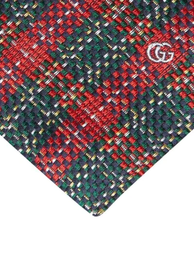 Shop Gucci Embroidered Tie In Red