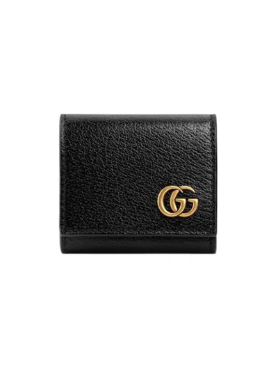Shop Gucci Gg Marmont Coin Case In Black