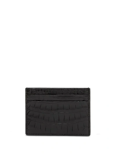 Shop Burberry Compact Card Case In Black