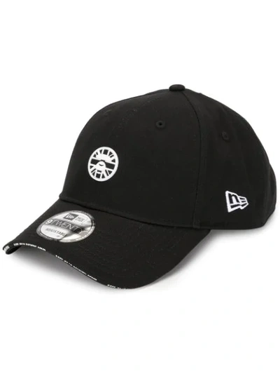 Shop Aape By A Bathing Ape Logo Embroidered Baseball Cap In Black