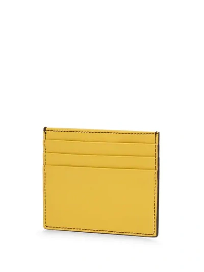 Shop Fendi Business Printed Cardholder In Yellow