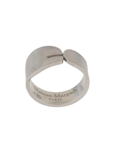 Shop Maison Margiela Tabi Ring In Silver
