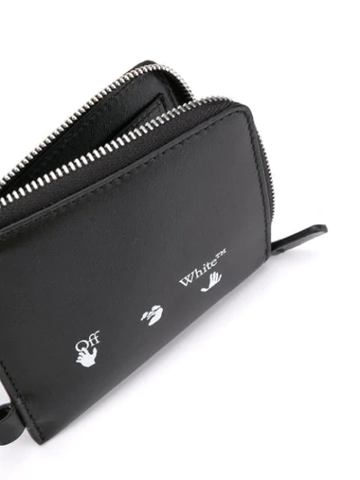 Shop Off-white Logo-print Wallet In Black