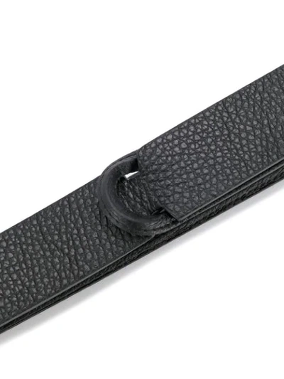 Shop Orciani Micron Cracked-effect Belt In Black