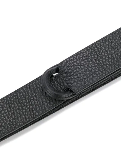 Orciani Micron Cracked-effect Belt In Black