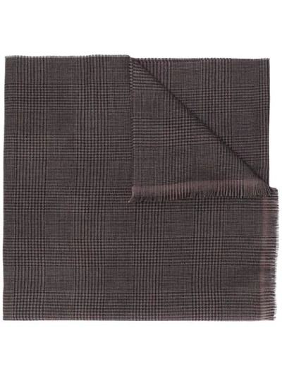 Shop Lady Anne Houndstooth-print Scarf In Brown