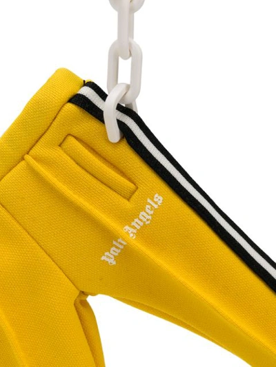 Palm Angels Mini Trackpants Tech Key Holder In Yellow