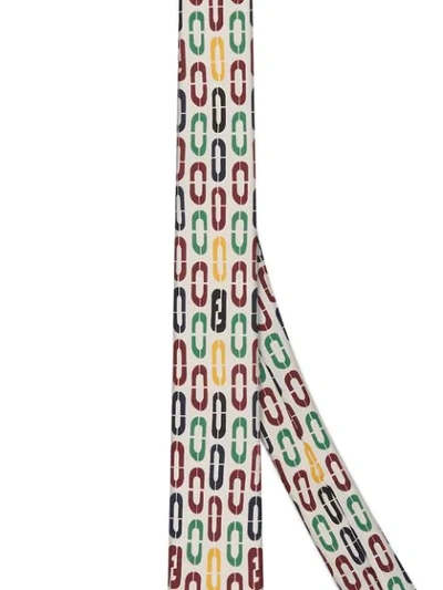 Shop Fendi Graphic Pattern Tie In White