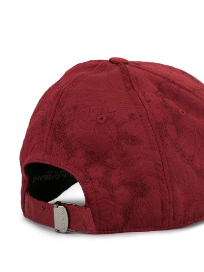 Shop Dolce & Gabbana Crown Patch Baseball Cap In Red
