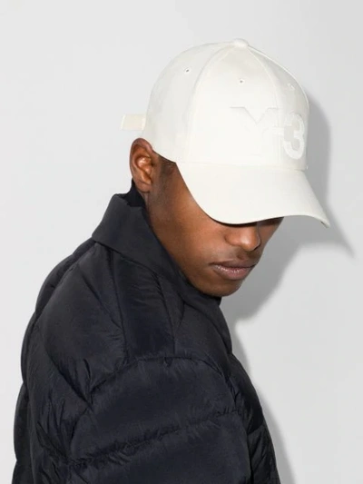 Shop Y-3 Logo-embroidered Baseball Cap In White