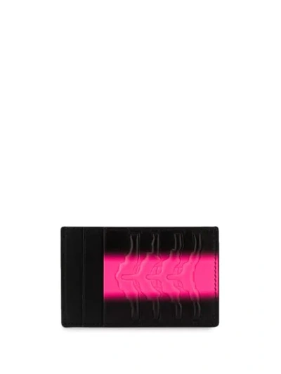 Shop Alexander Mcqueen Embossed Cardholder In Black