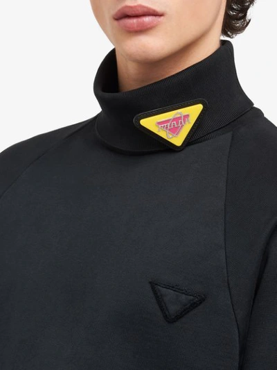 Shop Prada Triangular-shaped Pin In Yellow