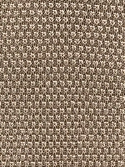 Brunello Cucinelli Knit Silk Tie In Neutrals