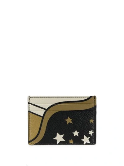 Shop Dolce & Gabbana Star Pattern Cardholder In Black