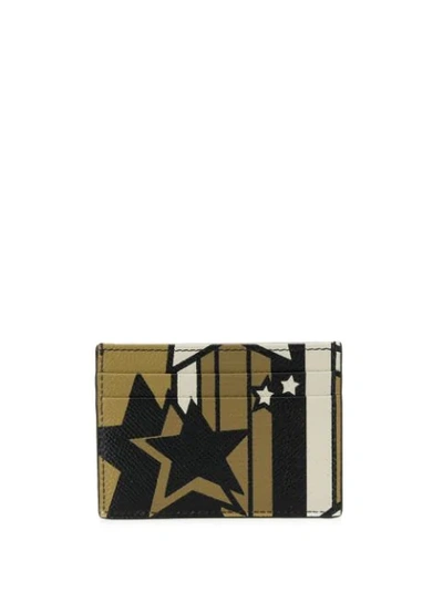 Shop Dolce & Gabbana Star Pattern Cardholder In Black