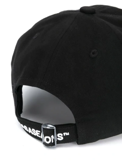 Shop Nasaseasons Slogan Embroidered Cap In Black