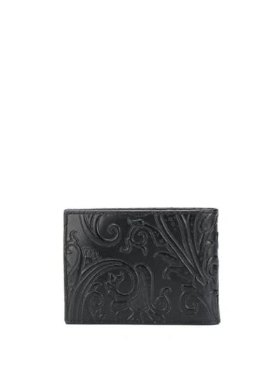 Shop Etro Paisley Print Wallet In Black