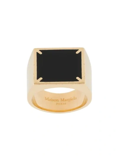Shop Maison Margiela Square Ring In Gold