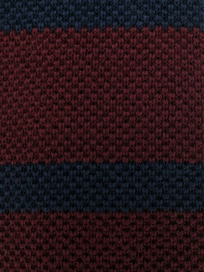Brunello Cucinelli Striped-print Knitted Tie In Red