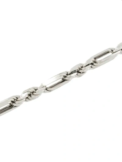 Shop Bottega Veneta Sculpted Chain Necklace In Silver