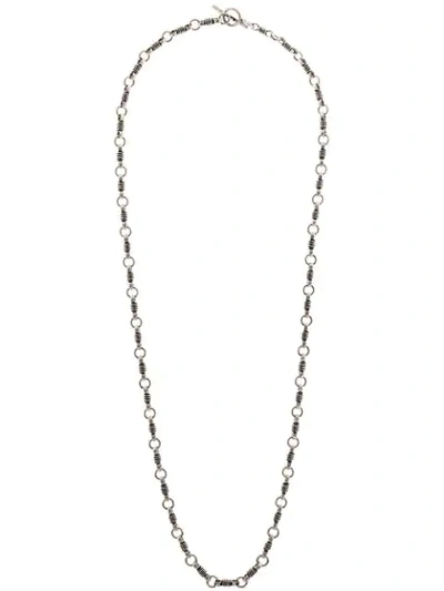 Shop Saint Laurent Little Rope Chain Necklace In Silver