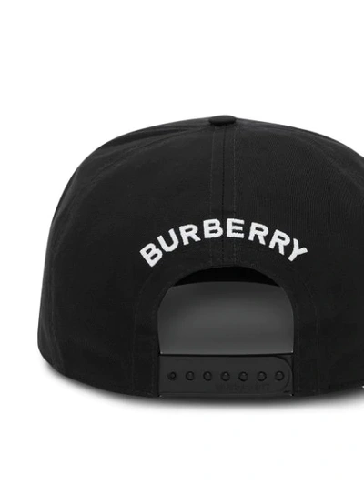 Shop Burberry Love Print Baseball Cap In Black