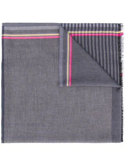 Shop Ps By Paul Smith Jacquard Scarf In Blue