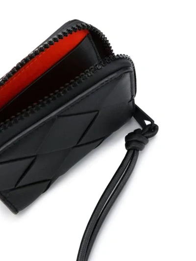 Shop Bottega Veneta Maxi Intrecciato Woven Wallet In Black
